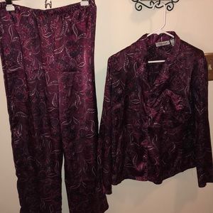 Chanteuse intimates satin pajama set Like new!
